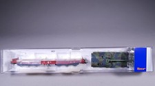 H0 DC Roco 67595 Schwerlastwagen Salmmp FS mit Panzerhaubitze 2000 OVP #WA_172