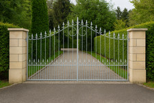 Hoftor, Einfahrtstor, Doppelflügeltor, Metalltor,Tor, Eisentor, Verzinkt, 400cm