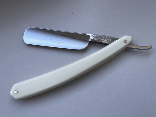 Vintage straight razor - razor, gong