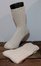 Weiche Angora Socken Damen für Bett Sofa  natur  Größe 35-38 39-42