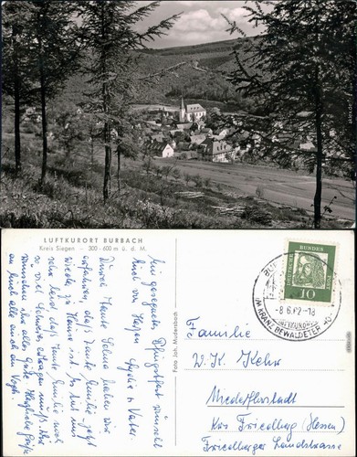 Ansichtskarte burbach - ansichtskarte,