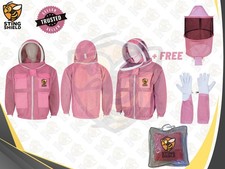 Imkerei Jacke 3-lagig belüftet rosa Bienenanzug stachfest Schutz Unisex