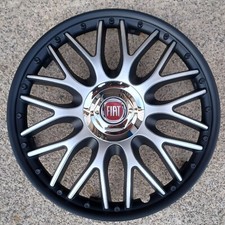 4 Alu-Design Radkappen 15 Zoll Orden black matt für Fiat nur PKW KEIN DUCATO