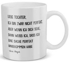 Tochter Geschenk von Papa zum Geburtstag 18 Jahre Vater Kind Tasse Weihnachten