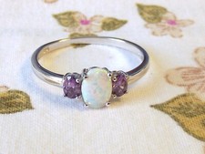 Gr. 18 RING mit FEUER OPAL