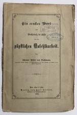 Th. von Pachmann - Verständnis der Lehre von der päpstlichen Unfehlbarkeit 1871