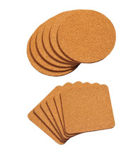 6-48 Kork Untersetzer rund eckig Korkuntersetzer Glas Bierdeckel Party