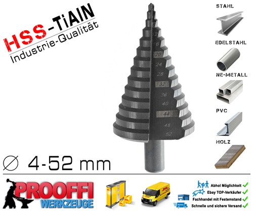 Hss tialn stufenbohrer - hss,
