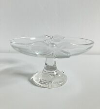 Vintage WMF Etagere Form Dekor Orchidee Glas Gebäckschale mit Fuß 1980er