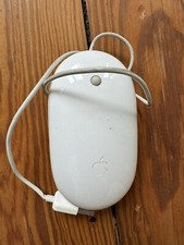 Apple Mighty Mouse Scrollball Maus mit Kabel Weiß A1152 White Cable Gebraucht
