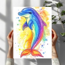  Regenbogen Delfin Premium
