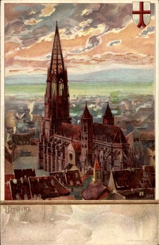Wappen künstler freiburg - ak,