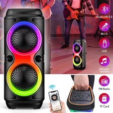 TWS Bluetooth5.0 Dual Lautsprecher RGB Tragbarer Party Stereo Subwoofer Musikbox