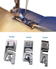 3 x Rollsaumfuß Universal