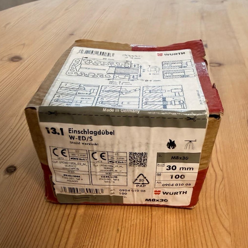 Würth einschlagdübel s - einschlagdübel, w-ed/s