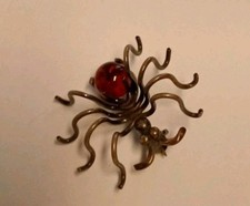 Alte Brosche Spinne Bernstein
