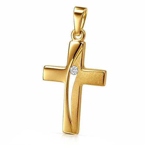 Clever schmuck kreuz gold - gold, mit
