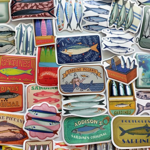 Sardinen sticker set - 50,