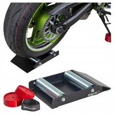 Servicerollen für das Hinterrad einer MOTORRAD-Rampe ROTHEWALD Solid