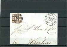 Thurn und Taxis: Mi.Nr.9 EF auf Brief "134" Mainz nach Würzburg