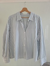OPUS Bluse weiß/blau gestreift Gr. 42