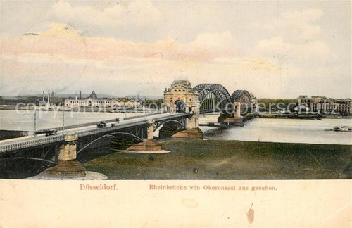 Duesseldorf city rheinbruecke - city,