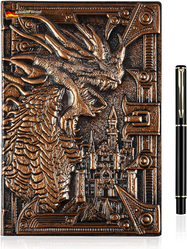 Notizbuch mit drachen - mit, 3d-drachen