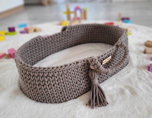 Boho babykorb aus baumwolle - boho,