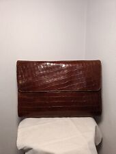 Elegance Paris Handtasche braun Echtleder 35x25cm