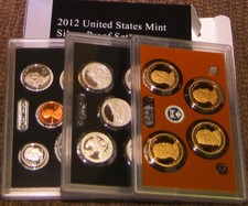 USA 2012   - KMS  Silver Proof Coin Set  -  PP komplett
