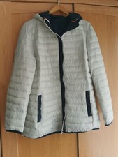 Wendejacke Übergangsjacke von BLUE FLAME Größe 38 blau/hellgrau Kapuze GUT!