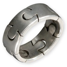925 Silber Puzzle Band Ring