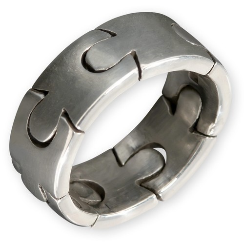 925 silber puzzle band ring - silber,