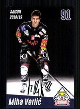 Miha Verlic Fischtown Pinguins Bremerhaven 2018-19 Autogrammkarte + A 254071
