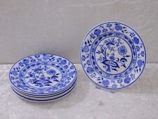6 x Antiker Villeroy & Boch Keramik Teller Zwiebelmuster Vintage um 1880 20,5 cm