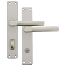 HOPPE Zimmertürgarnitur WC Türgriff Birmingham Langschildgarnitur Bad-Ausführung