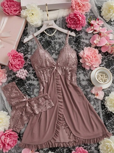 Ladies sexy mesh lingerie - , set