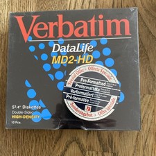 5,25 Floppy Leerdisketten 10x Verbatim DataLife MD 2HD 5,25  NEU & OVP