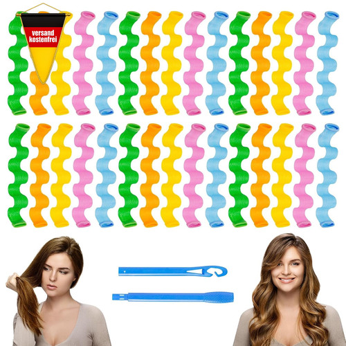 Hitzefreie lockenwickler set - hitzefreie,