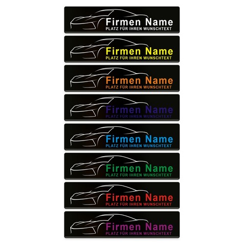 Namenschild schwarz werbung - namenschild,