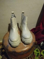 Damen Stiefelletten Weiß Gr