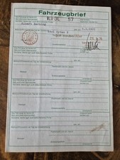 Kfz-Brief Ford Taunus 12 M/P 4 aus 1966