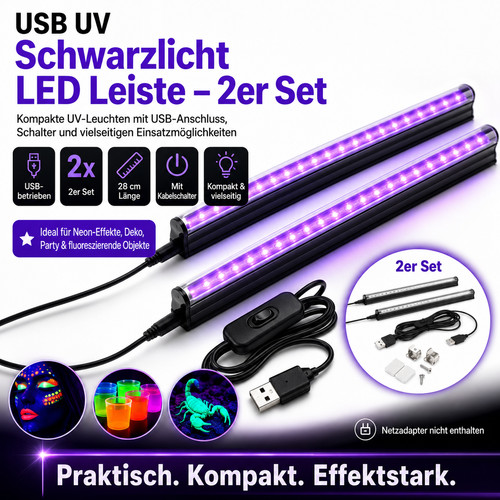 2er led schwarzlicht 10w - led,