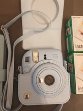 OVP Instax Mini 12 Baby Blue Instant Film Kamera Polaroid Style Hülle Film Sheet