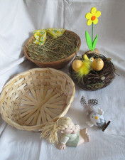 Konvolut Körbe, Deko , Bastelsachen