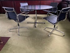 Bürostuhl Vitra Eames Chair, Alu, schwarzes Leder, sehr guter Zustand