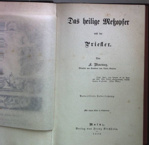 Das heilige meßopfer und - das, der