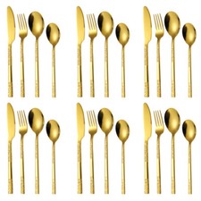24stk.Besteckset Gold