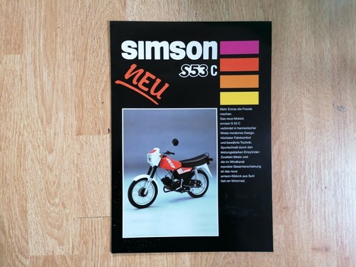 Simson s53 prospekt - s53, werbung