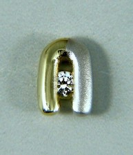 Ohrstecker, Einzel-Ohrstecker, Ohrring, mit Diamant in bicolor Gold 333/ooo